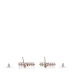 Baguette Crystal CC Drop Earrings Silver