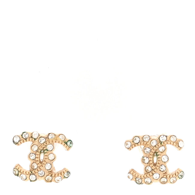Crystal CC Earrings Gold Hover Image