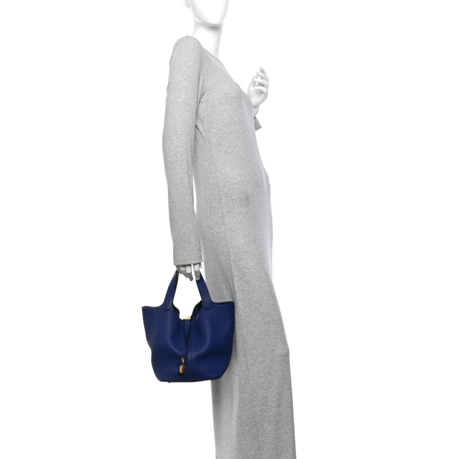 Taurillon Maurice Picotin Lock 22 MM Bleu Saphir Main Image