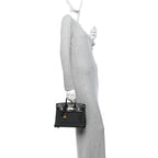 Togo Matte Alligator Birkin Touch 25 Black