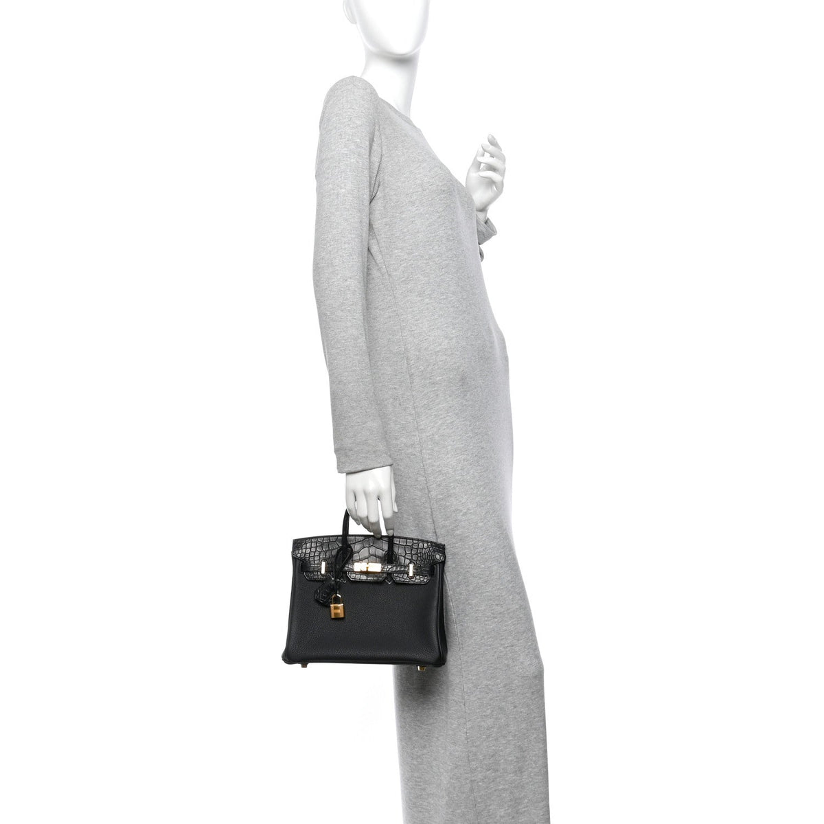 Togo Matte Alligator Birkin Touch 25 Black
