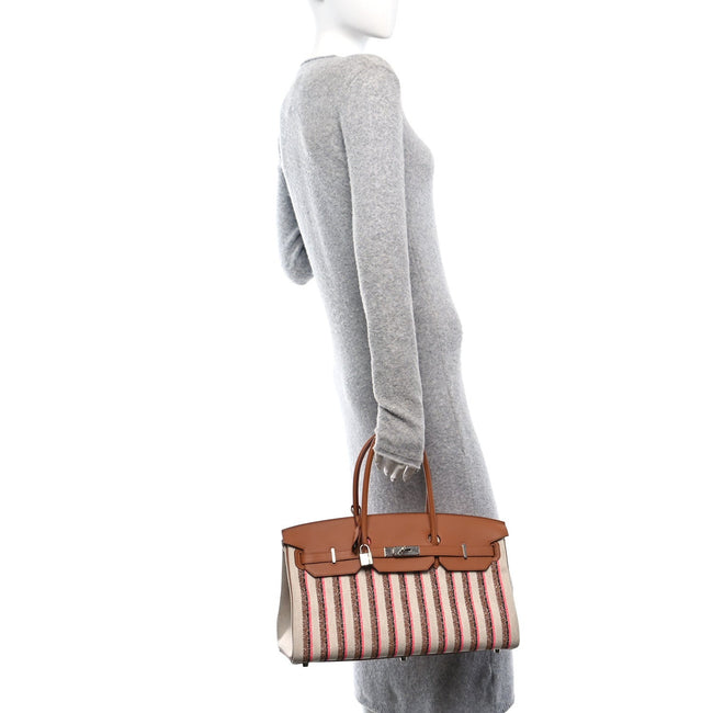 Toile Swift Broderie Shoulder Birkin Light 39 Gold Fauve Rose Pop Black Main Image
