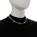 Crystal Chain CC Necklace Gold Silver
