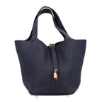 Taurillon Clemence Picotin Lock 22 MM Bleu Nuit