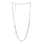 Crystal Chain CC Link Necklace Gold Silver