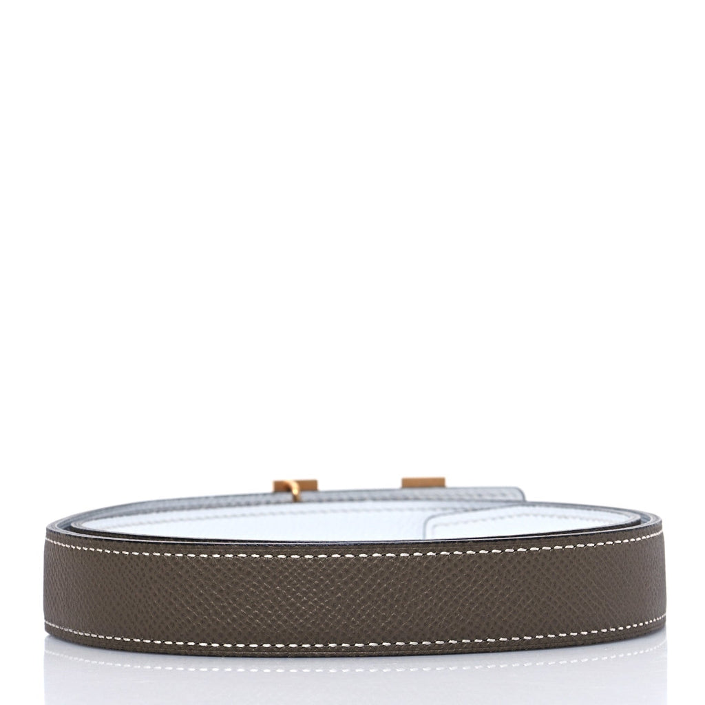 Epsom Swift 24mm Mini Constance H Belt 75 30 White Etoupe