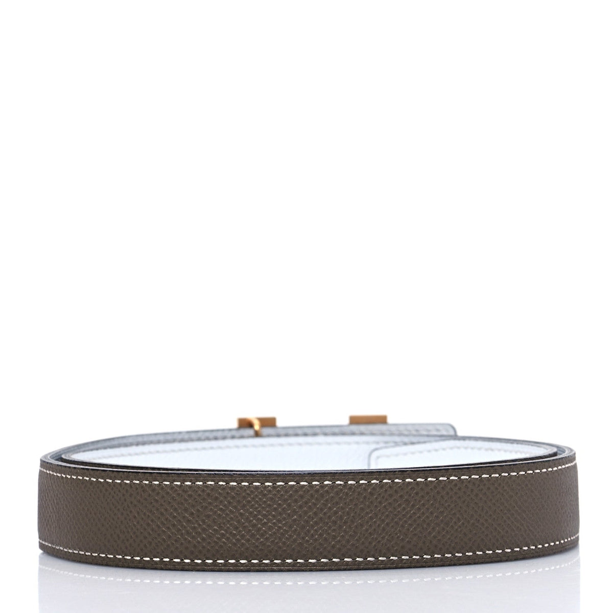 Epsom Swift 24mm Mini Constance H Belt 75 30 White Etoupe