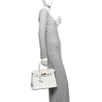 Taurillon Clemence Birkin 30 White