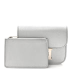 Metallic Chevre Chamkilight Constance Slim Wallet Argent