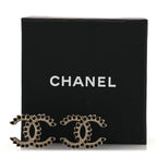 Strass Crystal Dazzling Wheat CC Earrings Black Gold
