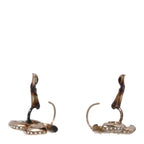 Crystal Pearl CC Dangle Earrings Gold
