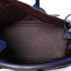 Togo Swift Officier Birkin 30 Bleu Encre Rouge H