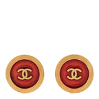 CC Clip On Earrings Red Gold