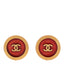 CC Clip On Earrings Red Gold