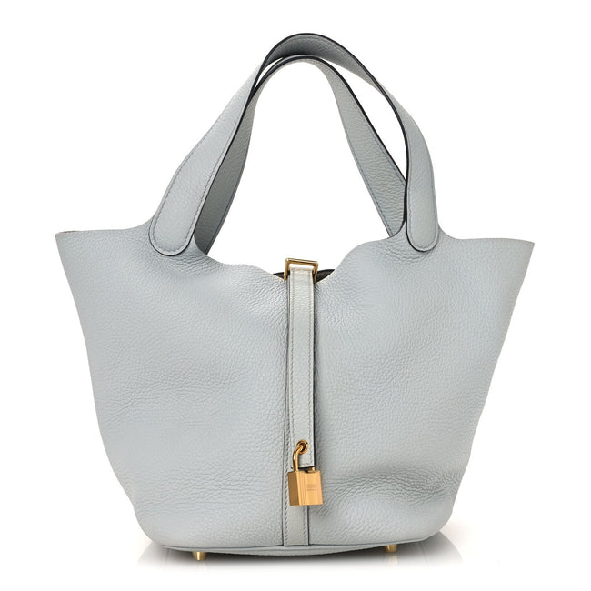 Taurillon Clemence Picotin Lock 22 MM Bleu Pale Hover Image