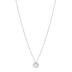 18K White Gold Diamond Bouton de Camelia Pendant Necklace
