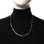 Metal CC Short Chain Necklace Silver
