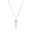 Metal Crystal Pearl 90s Camellia CC Drop Necklace Gold Pearly White