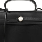 Toile Vache Calfskin Herbag 30 PM Ficelle Black