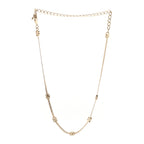 Metal CC Short Chain Necklace Gold