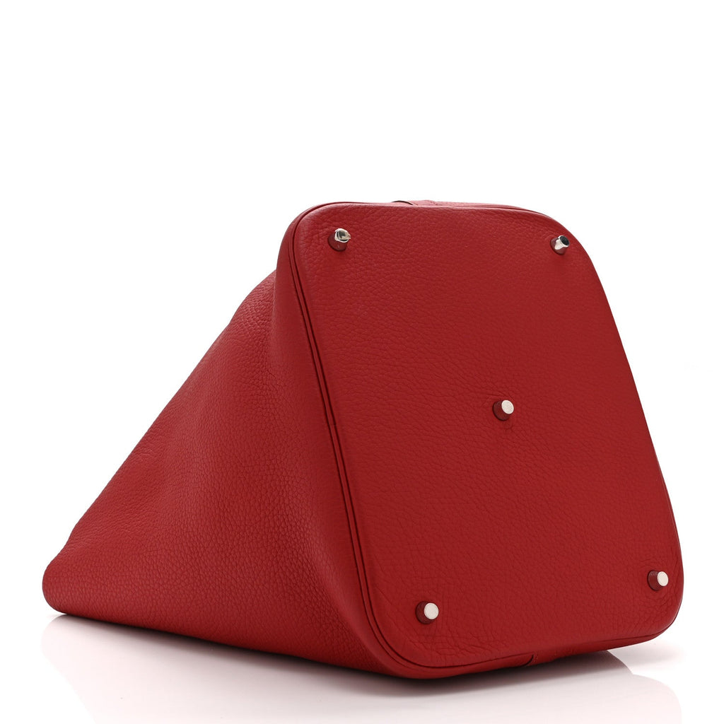 Taurillon Clemence Picotin Lock 26 GM Rouge Casaque
