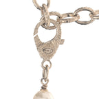 Pearl Crystal CC Long Necklace Gold