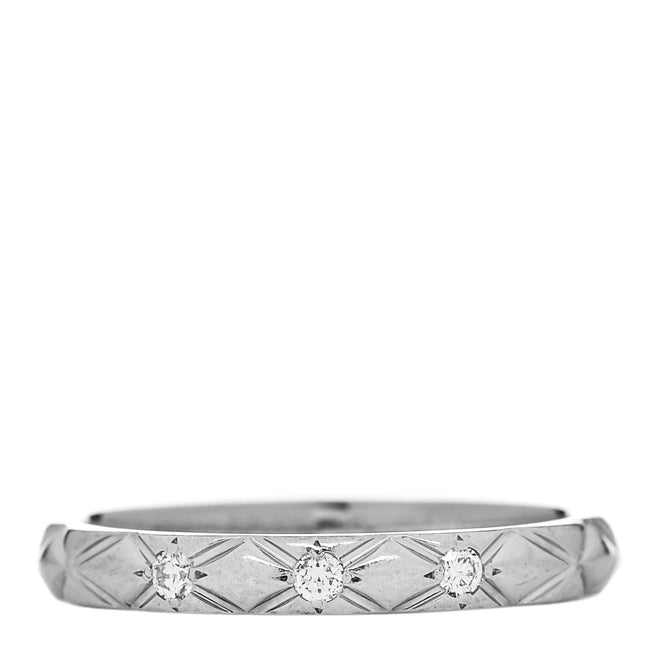Platinum Diamond Small Matelasse Ring 48 4.5 Hover Image