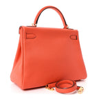Togo Kelly Retourne 32 Orange Poppy