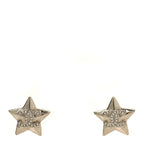 Crystal Star CC Stud Earrings Silver