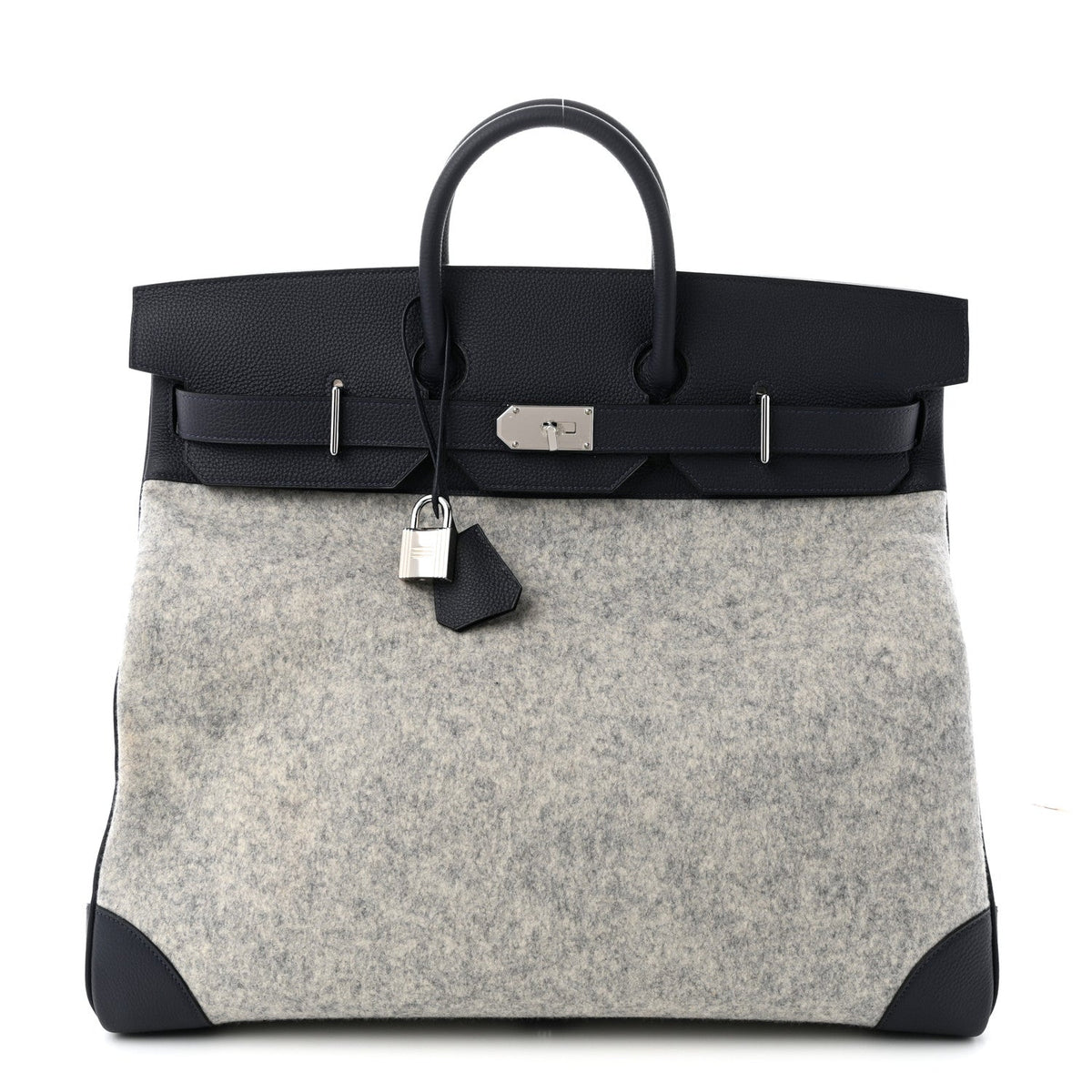 Togo Todoo Feutre HAC Birkin 50 Gris Clair Bleu Nuit