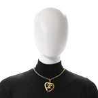 CC Heart Chain Pendant Necklace Gold