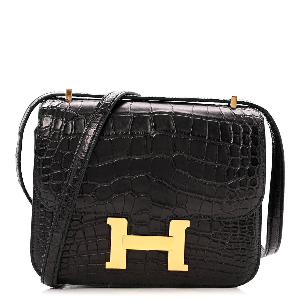 Matte Alligator Constance 18 Black