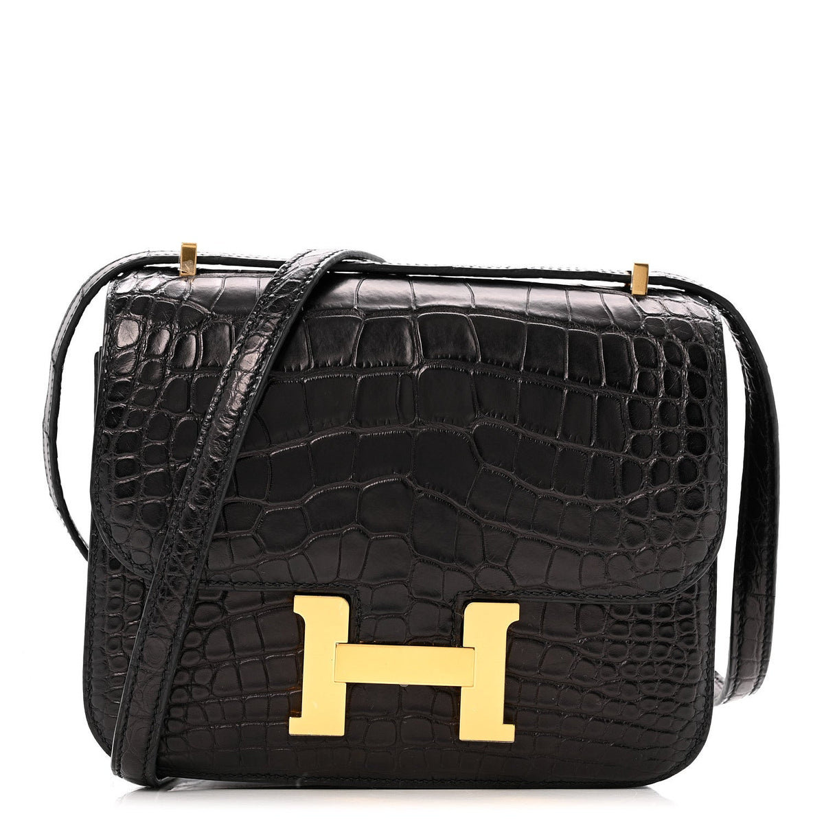 Matte Alligator Constance 18 Black