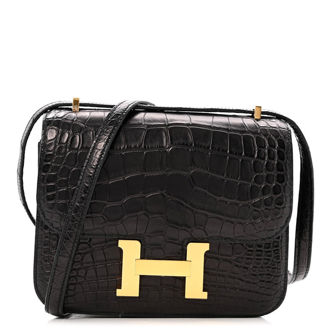 Matte Alligator Constance 18 Black Hover Image