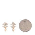 Crystal CC Hoop Earrings Gold