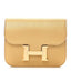 Metallic Chevre Chamkilight Constance Slim Wallet Dore