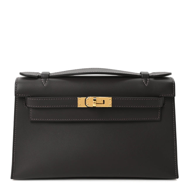 Swift Kelly Pochette Clutch Bai Brun Hover Image