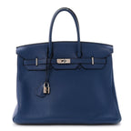 Taurillon Clemence Birkin 35 Bleu Brighton