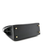 Epsom Horseshoe Kelly Sellier 25 Black Bleu Electrique