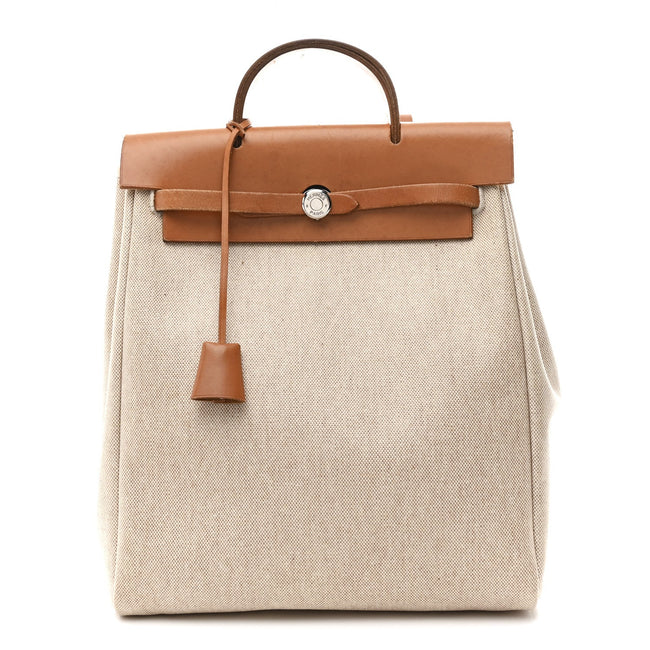 Toile Vache Calfskin Herbag 30 PM Backpack Natural Hover Image