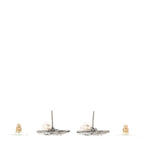 Ruthenium Crystal Pearl CC Drop Earrings