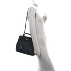 Toile Vache Calfskin Herbag 30 PM Ficelle Black