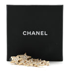 Crystal CC Star Long Drop Earrings Gold