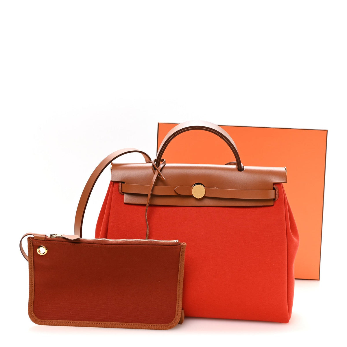 Vache Hunter Toile Herbag Zip Retourne 31 PM Orange Mecano Fauve