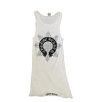 Chrome Hearts Vintage Horseshoe Floral Tank Top White