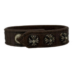 Chrome Hearts Brown Leather Snap Bracelet