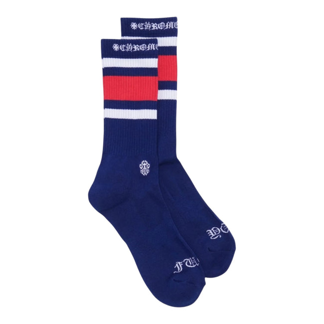 Chrome Hearts Fuck You Striped Socks Blue/Red Hover Image