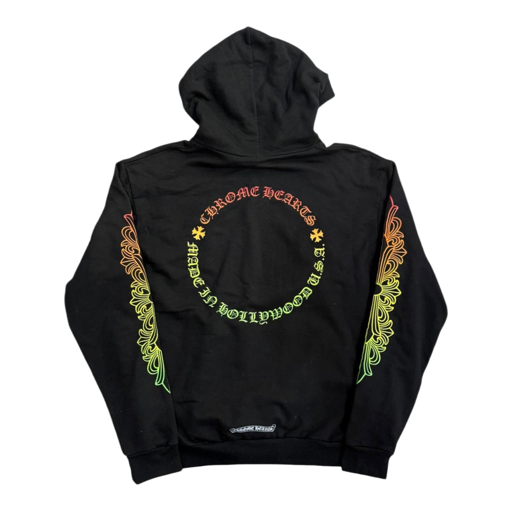 Chrome Hearts Floral Sleeve Gradient Made In Hollywood Hoodie Black/Gradient