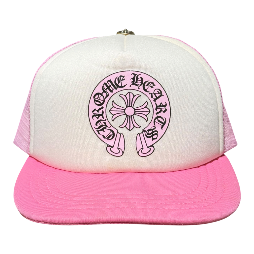 Chrome Hearts Horseshoe Trucker Hat Pink/White