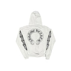 Chrome Hearts Horseshoe Floral Zip Up Hoodie White